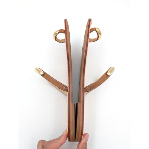 Dolce Vita Wink Toe-Ring Slide Flat Sandals Saddle Leather Size US8.5 EU39 - Picture 6 of 12